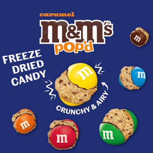Image of M&M'S Pop'd Caramel Chocolate Crunchy Freeze-Dried Candy Bag 5.5 Oz