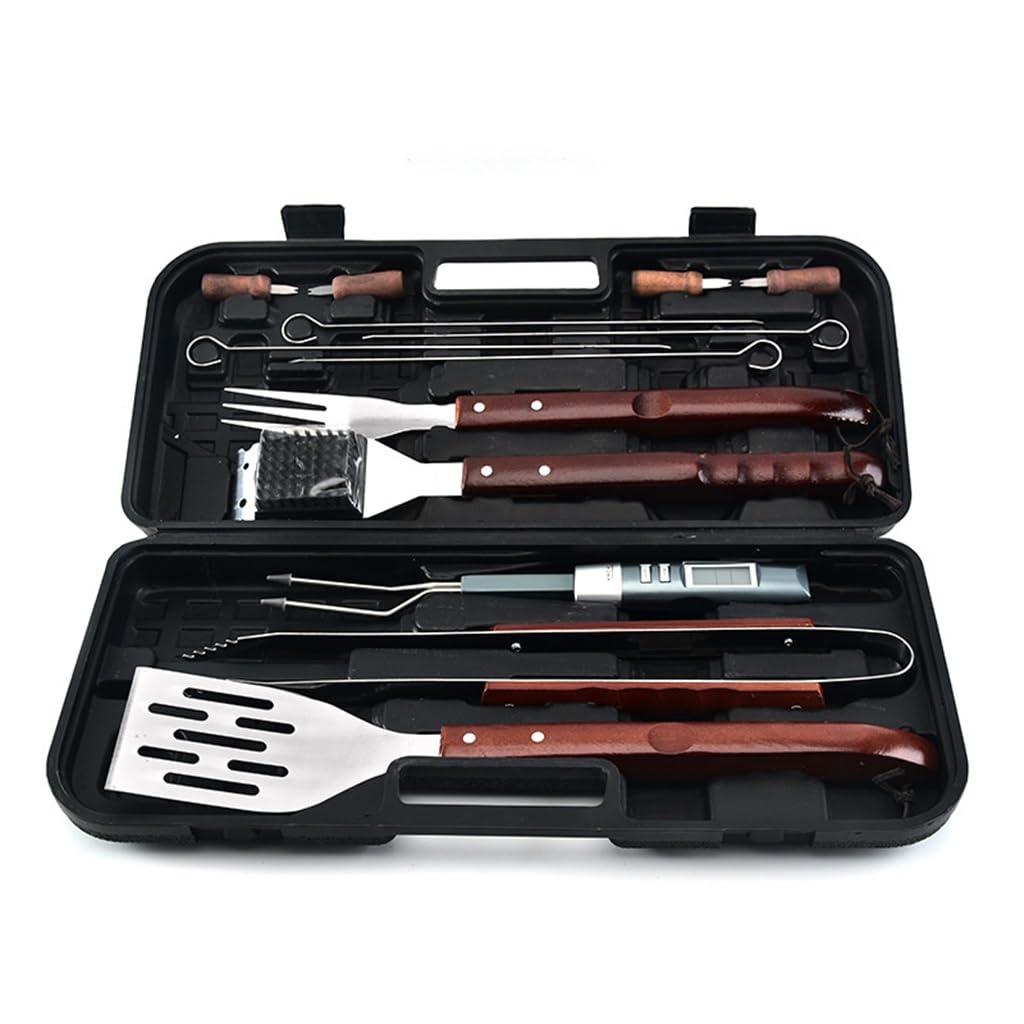 13 Piece Rubber Box Grill Set Outdoor Multifunctional Barbecue Tool Set