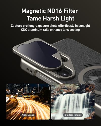 Image of TELESIN Phone Camera Master Grip Kit for Samsung Galaxy S26 Ultra, with Phone Case /10X Flash 2in1 /ND16 Filter, 3200mAh Battery Wireless Charging for S26 Ultra, AI Filters DSLR Style Grip Handle Holder