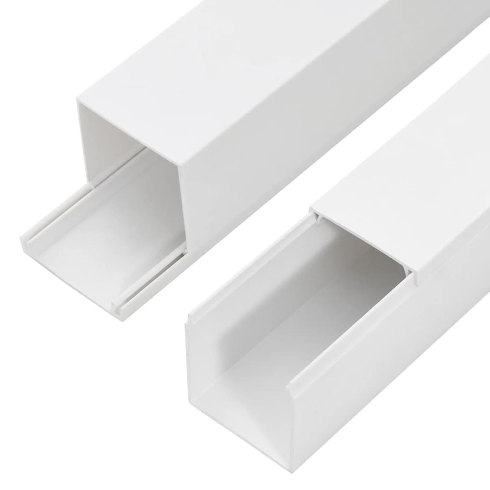Homgoday Canaleta para cables 100 x 40 mm 10 m PVC decoración de muebles de interior para sala de estar oficina dormitorio