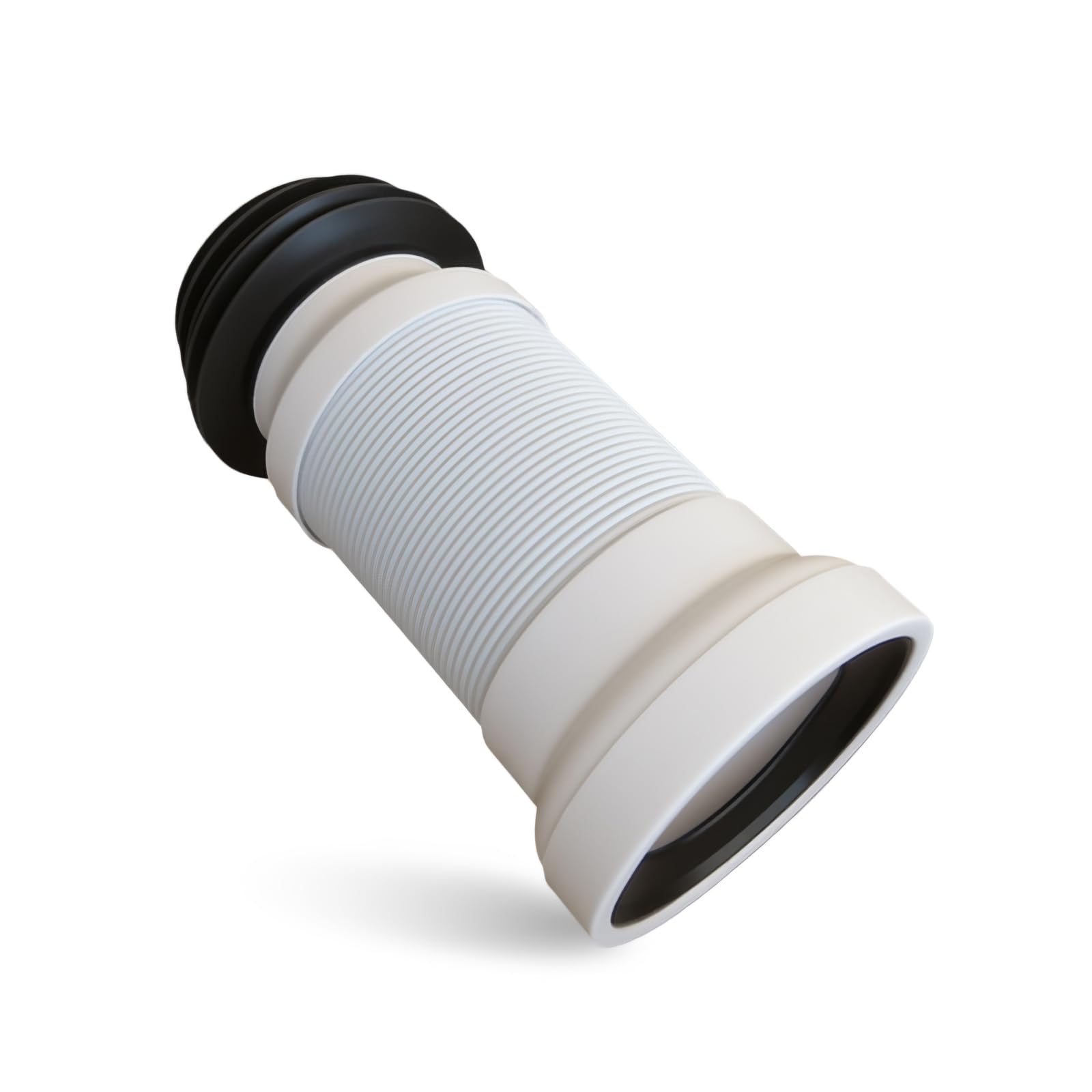 Toilet Waste Pipe Connector, 250-500mm Universal Flexible Toilet Pan Connector Adjustable Length WC Waste Soil Pipe for All Standard Toilets