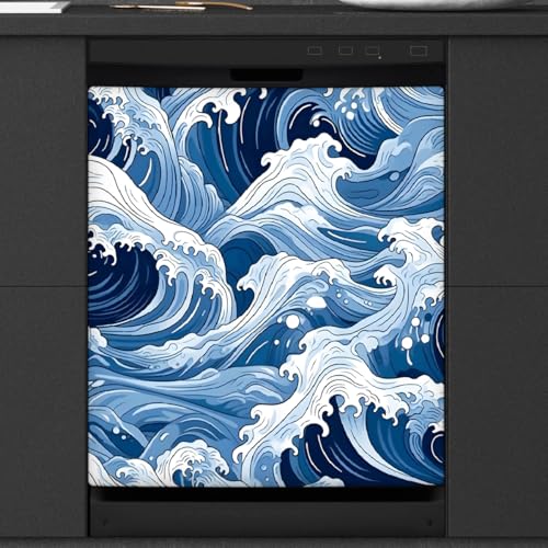 Imán lavavajillas Wave Mexpekil decoración cocina nórdica cubierta limpia 53cm