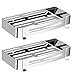 Hoomtaook Estantería Baño Rinconera de baño, Cesta Triangular de Ducha, Acero Inoxidable Autoadhesivo, Fijación en Pared sin daños para Accesorios de baño y Cocina 2 Piezas Plata