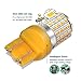 PHINLION 7443 Amber LED Turn Signal Light Bulbs, Super Bright 3014 72-SMD T20 7440 7444 LED Yellow Bulb for Rear Front Turn Signal Blinker Parking Lights, Pack of 2