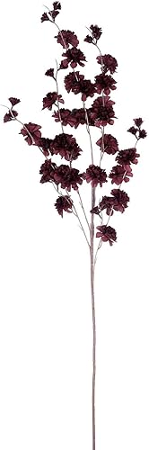 Miniatura 6 de Efavormart - 2 ramas  42 pulgadas en aerosol de flores de clavel burdeos, ramo de flores de seda  perfecto para mesa, banquete, ceremonias de boda,
