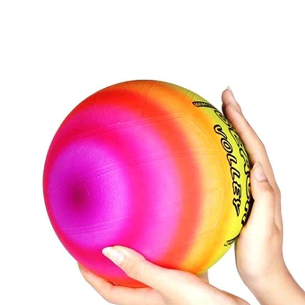 TOYANDONA Rainbow Ball Kickball Handball Sports Toy for Kids Indoor Outdoor Coordination Training Soft Foam 7.87In - Image 3