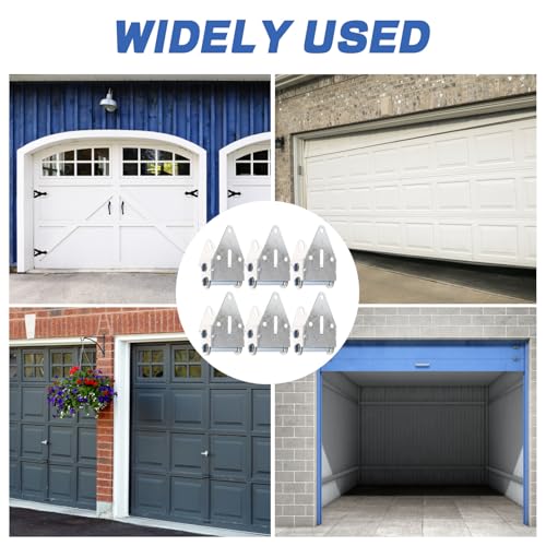 Charnières porte de garage robustes fer contre la rouille kit de remplacement 6 u