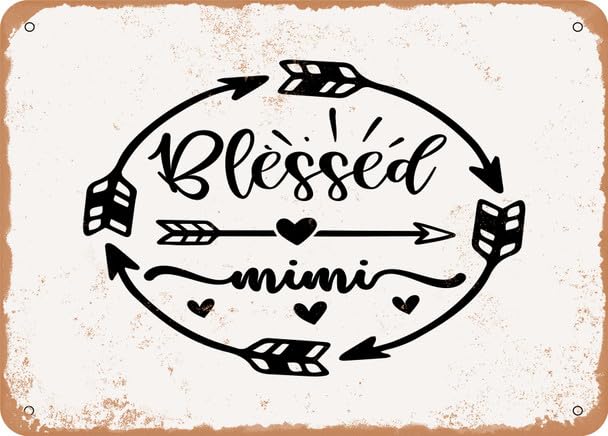 Blessed Mimi - 4 Metal Sign – 12x16 Inch Vintage Style for Home, Garage, Bar, or Wall Decor