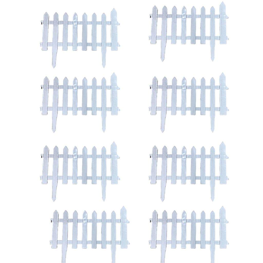 Wonderland Pack of 8pc PP Picket Fence with Spikes for Outdoors and Flower beds (B088PW64D7) Amazon Price History, Amazon Price Tracker