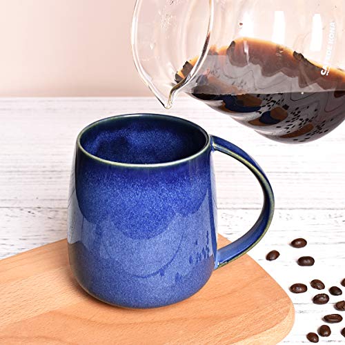 Taza de cerámica azul para café 13 oz Bosmarlin miniatura 5