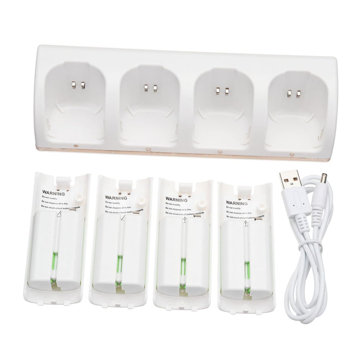 Uonlytech 1juego Cargador De Baterías USB Ranuras para Baterías Recargables Estación De Carga y Ligera para Uso Diario