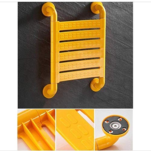 Taburete de baño plegable antideslizante con respaldo para duchar ancianos de forma segura 3
