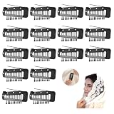 16pcs Clips for Hair Extensions 10-Teeth Wig to Secure Wig No Sew,Invisible Strong Hijab Pins Chunni Clips for Woman Veil Hair Extensions Hairpieces