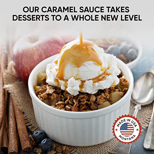 King's Cupboard Cream Caramel Sauce - The Perfect Sauce For Ice Cream, Fruit Dip, Topping Desserts, Caramel Drizzle For Coffee - Gluten-Free, Kosher, All Natural Ingredients, 10.4 Oz, Pack 2 #TOP4