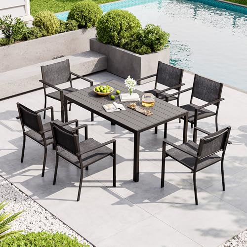 7-Piece Patio Table and Chairs Set...