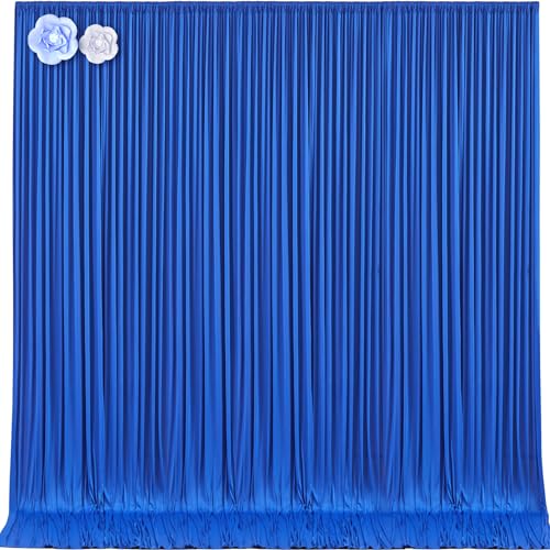 10ft x 15ft Royal Blue Wrinkle Free Backdrop Curtains for Wedding Party Backdrops Curtain Drapes Fabric Decorations Photo Back Drop Cloth for Baby Shower Photography Stage Reception