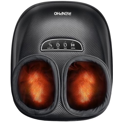 RENPHO Foot Massager with Heat, 3 Air Compression Modes & Levels, Full-Foot Kneading Shiatsu Foot...