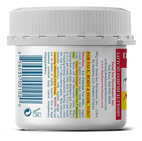 Dead Sea Warehouse – Amazing Minerals Mud Mask – 12.4 Oz – Dead Sea Mud Cleansing Mask – Mineral Rich – Helps Exfoliate, Purify, & Nourish Skin #TOP1