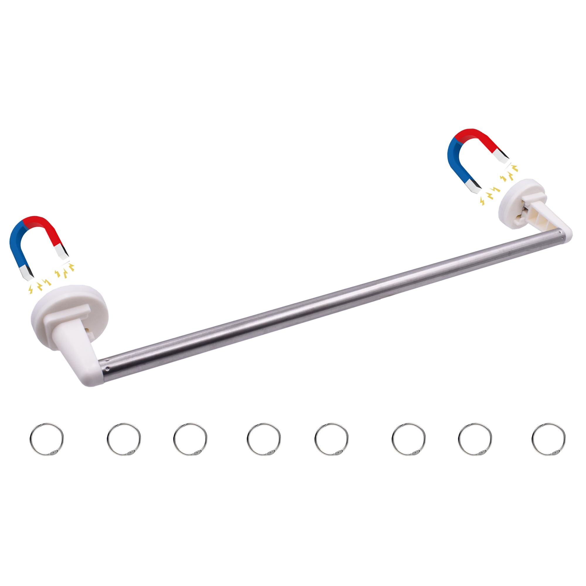 YYST Classroom Flip Calendar Holder - Magnetic Rod - 16" to 38" Adjustable - Strong Magnets - 2 Pounds Capacity - Plastic, Polypropylene (PP) - Round Shape - No Calendar