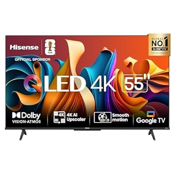 Hisense Smart TV UHD 4K QLED 55" Polegadas 55Q6N Google TV com HDR10+, Dolby Atmos, Sports Mode, Game Mode Plus e Compatível com Alexa