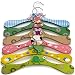 Booba Baby Kids and Baby Wooden Colorful Animal Shaped Clothes Hangers. 6 Pcs Set