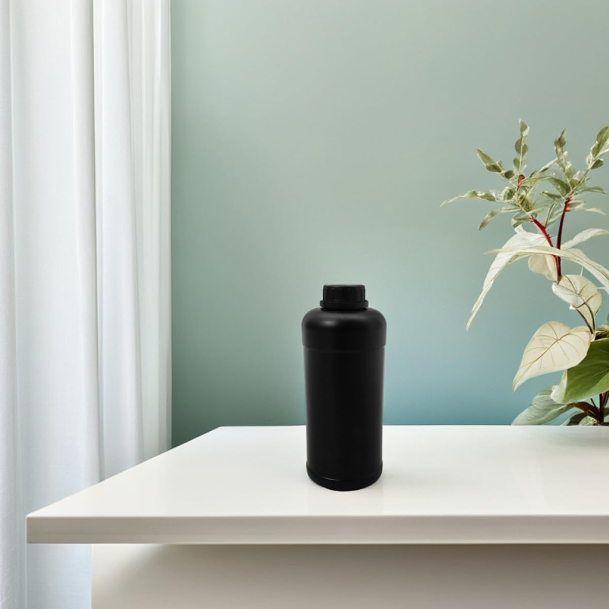 Botellas de Plástico Opacas para Laboratorio 6 Unidades de 1000Ml Tapa Segura para Almacenamiento y Dispensación de Reactivos y Muestras Químicas