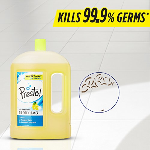 Image of Toilet Cleaner - 1 L (Pack of 2) & Amazon Brand - Presto! Disinfectant Floor Cleaner Citrus, 2 L
