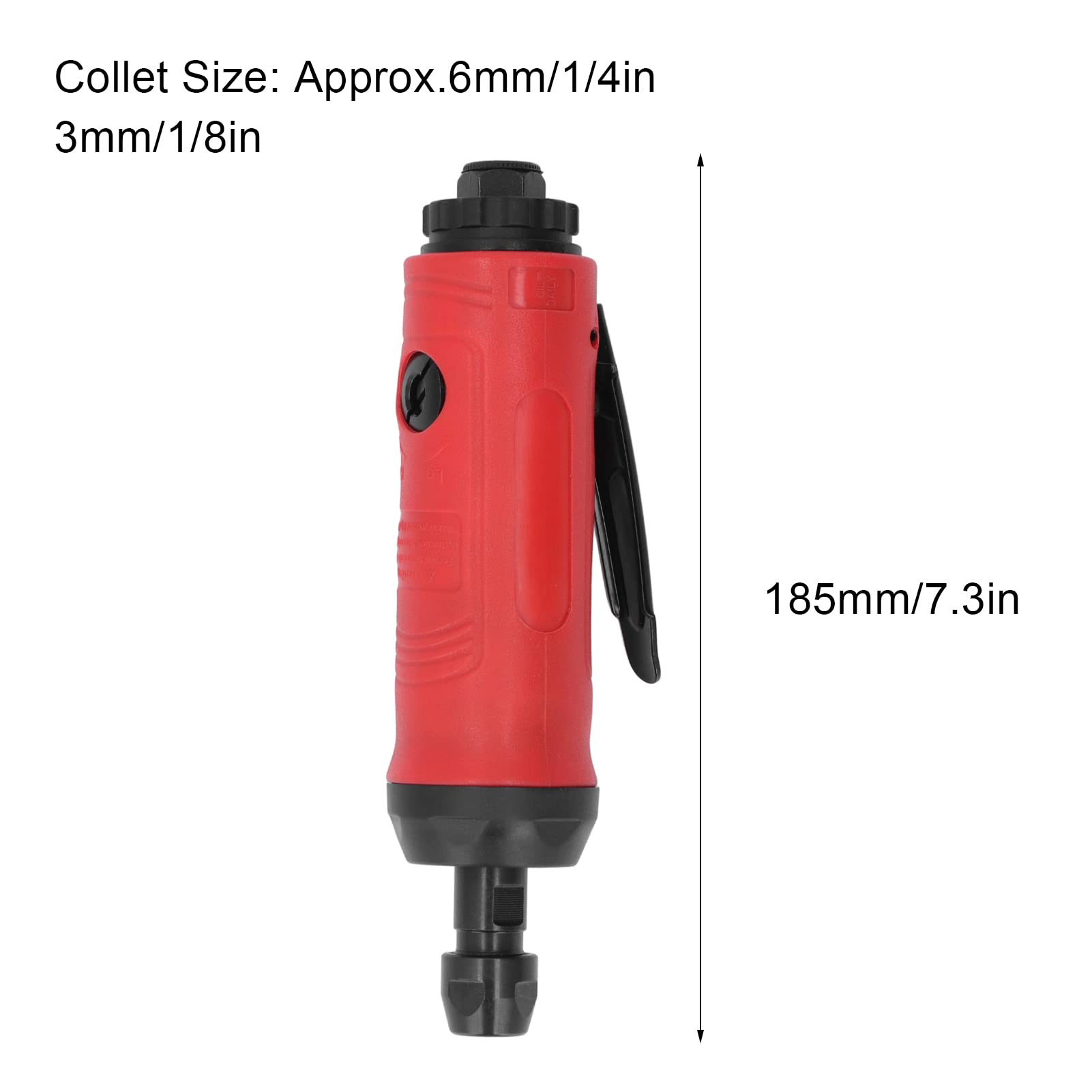 Smerigliatrice ad aria 18000 giri/min, macchina smerigliatrice pneumatica a bassa rumorosità, utensile smerigliatore ad aria in lega di zinco con impugnatura ergonomica per