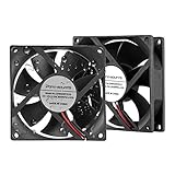 80mm Moisture-Proof Fan 2-Pack 12V DC 8025 High Airflow Cooling Fan 2 Wire 3Pin 3500RPM