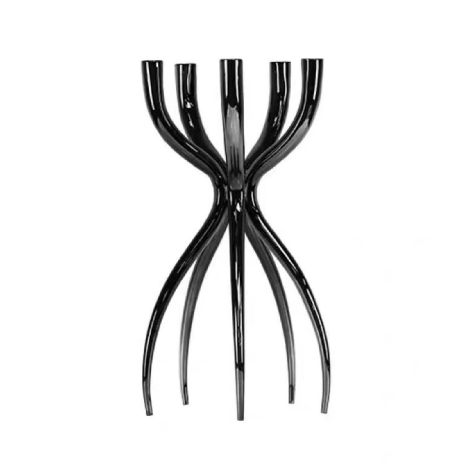 Candélabre Sculptural à Bras Symétrique Chandelier à Bras Entrelacés Moderne Arbre à Bgies Décoratif pr lon, Villas, Intérieurs Modernes, Noir