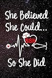 She Believed She Could So She Did BSN: Bachelors of Science in Nursing Letters Nurse's Hat EKG Heartbeat Heart Medical Stethoscope 120 Dot Matrix Grid Pages Notebook Journal Size: 6ÃÂ¢Ãâ¬Ãï¿½ x 9ÃÂ¢Ãâ¬Ãï¿½