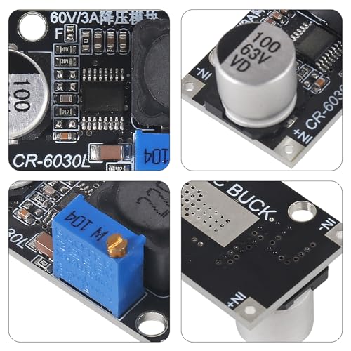 AITRIP 3PCS DC-DC Step Down Power Supply Module 60V 3A to 3.3V 5V 12V 24V Buck Converter Adjustable Voltage Regulator Module LM2596 LM2596S Upgraded3