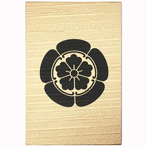 織田信長織田木瓜紋家紋御朱印帳【大判 7324 金】おだのぶなが おだもっこう 五瓜木瓜 ごかもっこう 納経帳 戦国 家紋 ビニールカバー ラベル はさみ紙付き 奉書紙 蛇腹式 24山48頁