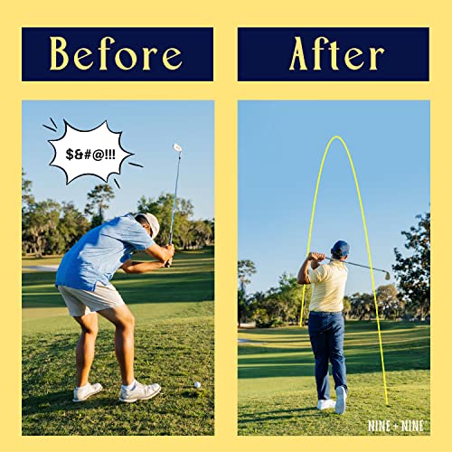Nine + Nine | Premium Golf Impact Practice Mat – Color Change Swing Detection – Club Path Divot Training – Golf Accessories For Men Women Durable Sequins Technology & Replacements #TOP7