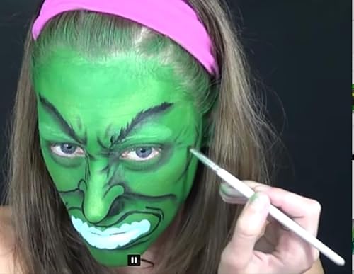 Go Ho Green Body Paint Washable (2.1 Oz),Water Based Cream Green Face Paint For Hulk Witch Gamora Grinch Goblin Makeup,Green Face Body Paint For Adults Children Sfx Cosplay Costumes Festivals Halloween #TOP6