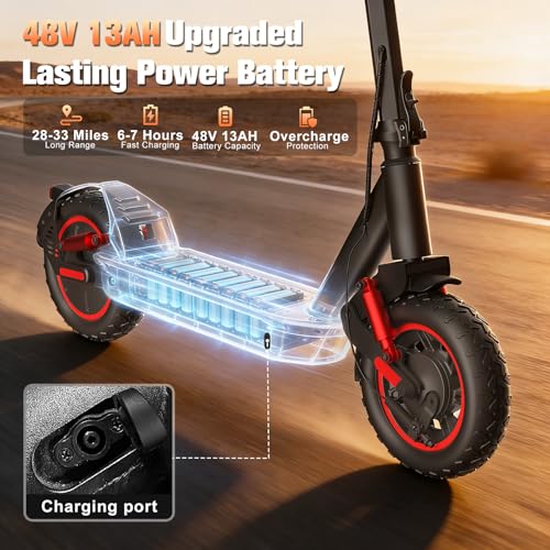Fast Electric Scooter Adults, 1200W Offroad E-Scooter Up to