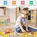 Esslwit Wooden Animal Tool Box for Kids, Contains Stickers, Screws, Assembly Tools, Animal Building Blocks, Children's Montessori Building Block Assembly Toy, Ideal Gift for Boys and Girls 3，4，5，6