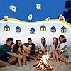 Simgoing 12 Sets Camp Crafts with LED Candles Lights Camping Campfire Vbs Tissue Paper Crafts Kits DIY Campfire Lantern Hanging Ornaments for Vbs Sunday School Party Activities #5