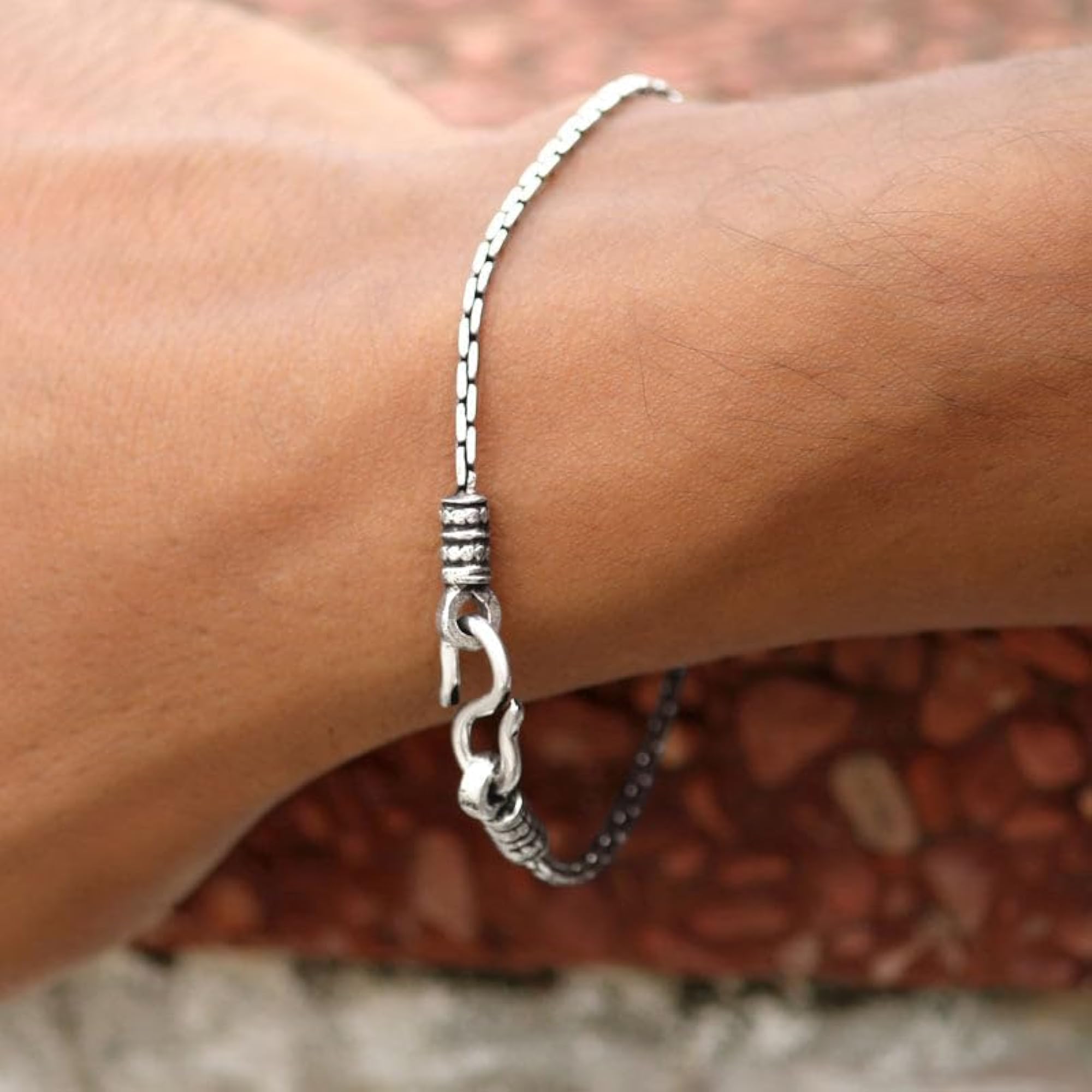 Pure 925 Sterling Silver Bracelet for Men, Vajra Design