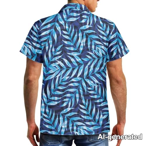 Image of Hawaii Matching Couple Outfits Husband and Wife Clothing Fashionable Mens Casual Shirts Hawaii Dress with Soft Fabric