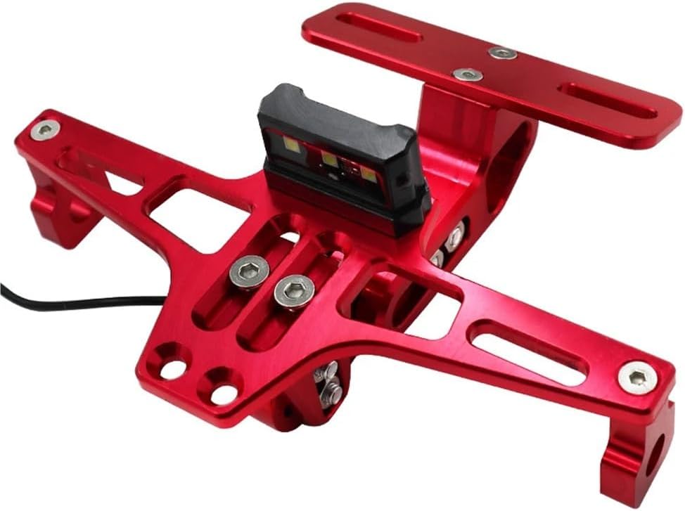 LEDライト付きユニバーサルバイクナンバープレートホルダー - Y-amaha MT07 MT09 MT10、K-awasaki Z