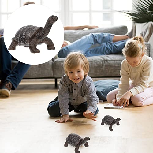 Wakauto Simulation Tortoise Model Sea Turtle Figurine Plastic Marine Life Collection Sculpture Reptiles Statue For Kid Birthday Black #TOP2