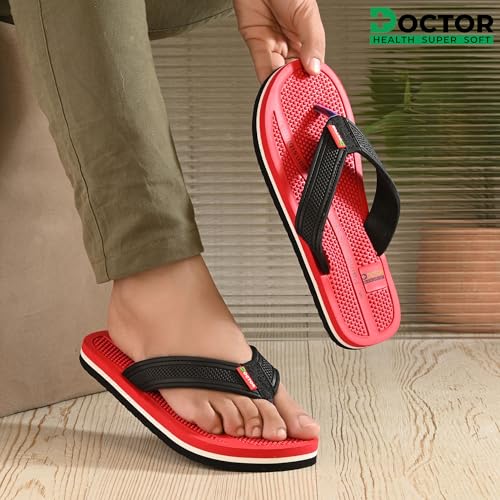 Image of DOCTOR HEALTH SUPER SOFT Men's Acupressure Slippers | Flip-Flops | Men's & Boy's Slippers | Comfortable & Lightweight | Soft Foot Massager | All Day Wear Acupressure Slipper