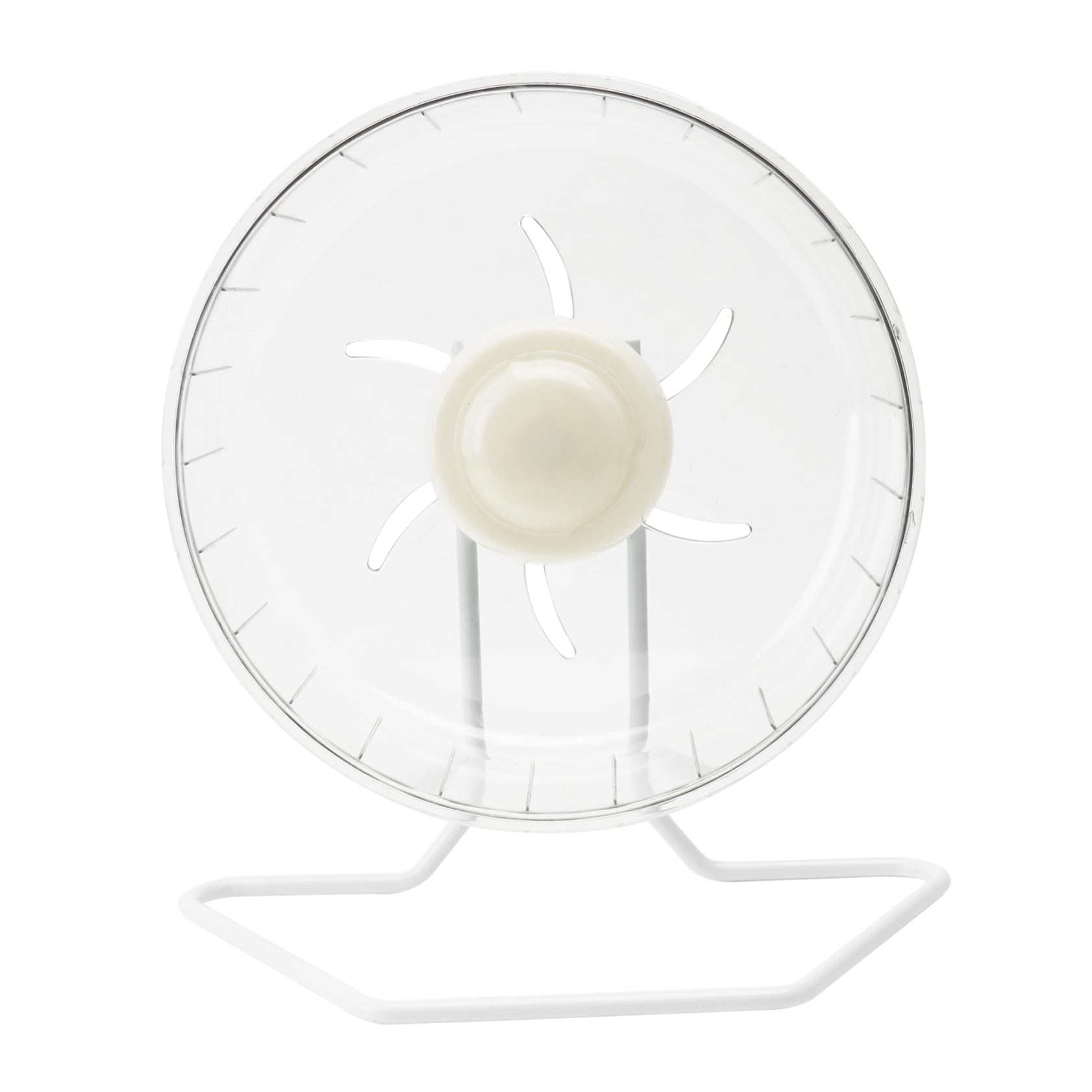 Roue d'exercice pour Hamster Silencieuse en Plastique et Fer, Blanche