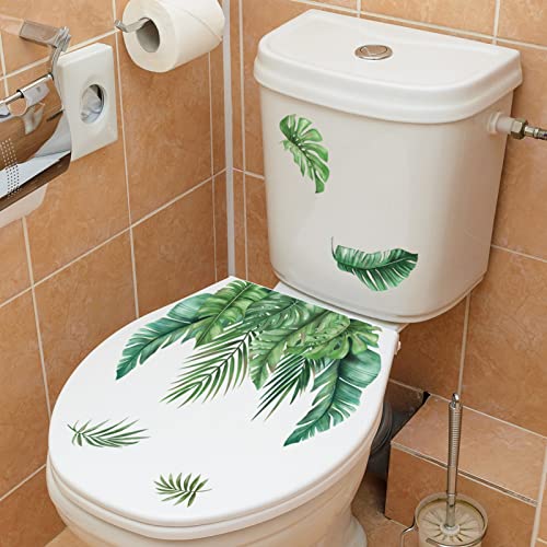 Sarkoyar Decorative Toilet Sticker Self-Adhesive Plant Wall Decor Murals For Bathroom Wall Lids 3D Wall Art Decoration Peel And Stick(12"X10") 12" #TOP4
