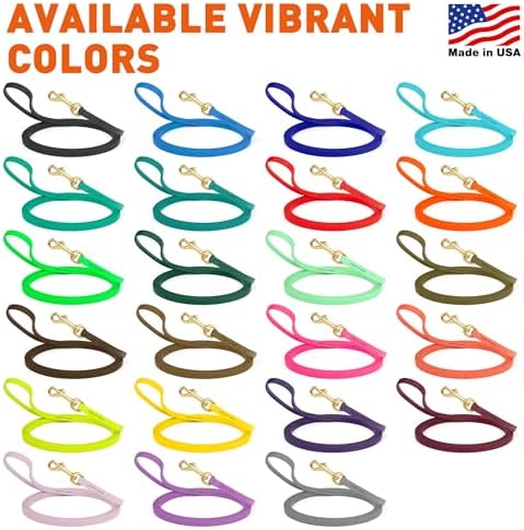 Viper K9 Biothane Working Dog Leash Waterproof Lead for Tracking Training Schutzhund Dog Sport & Search - Odor-Proof Long Line with Solid Brass Snap for Puppy Medium and Large 1/2" x 15ft SafetyYellow - 2