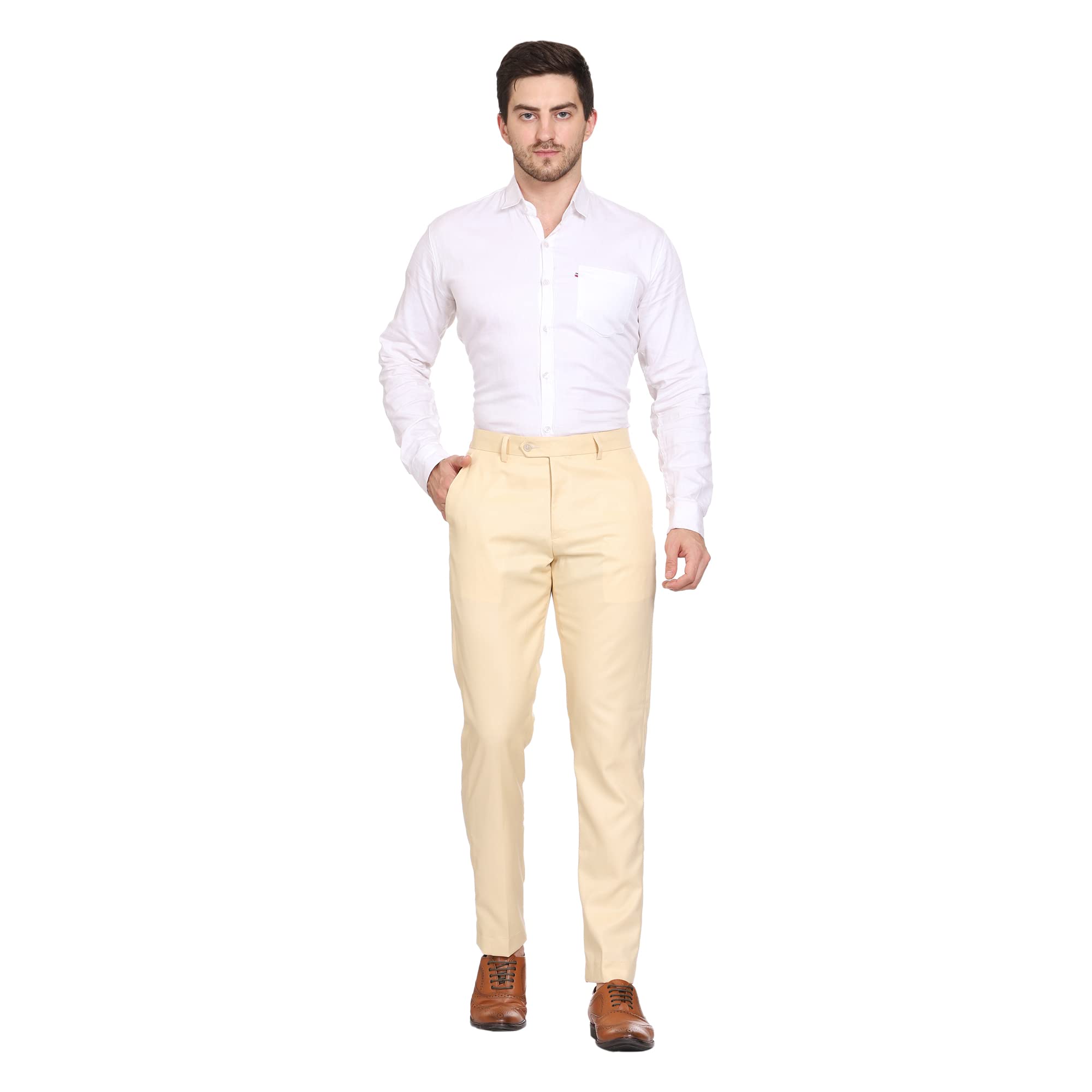 maleno Men's Diamond Textured Regular Fit Trouser | Soft and Breathable Fabric | Trousers for Office, Party-picture-49