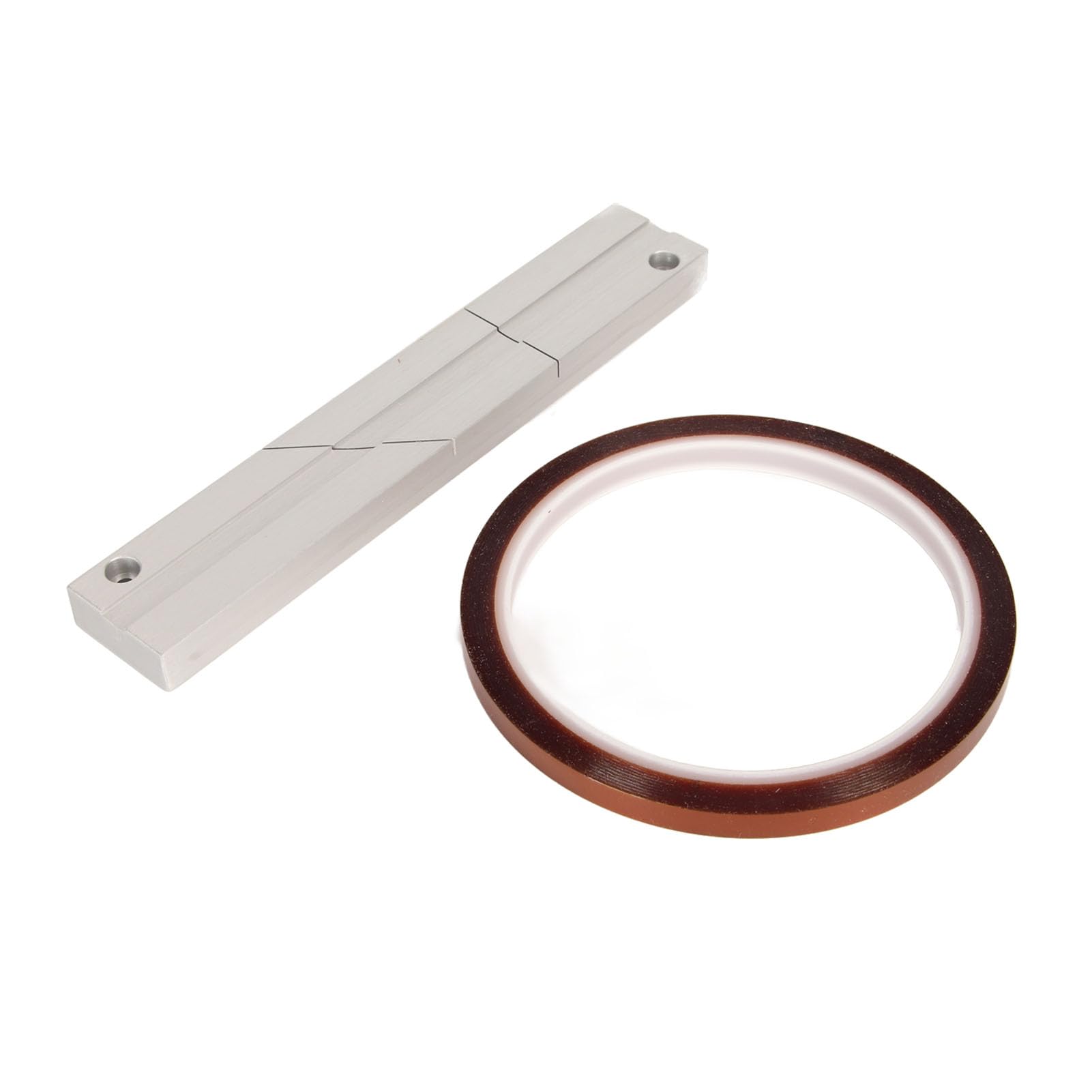 10 Inch Tape-splitsset, Aluminiumlegering Reel-to-reel Tape-splitsblok met Splitstape, Leadertape en Messen, voor Compatibiliteit met 1/2 1/4 Inch Tapes (GOLD