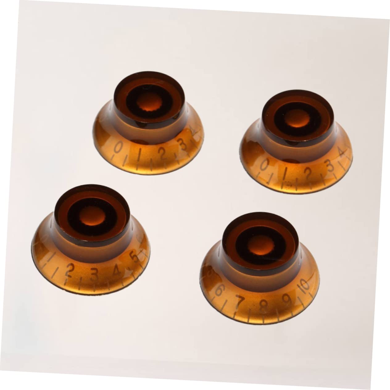 FUNOMOCYA Bass Guitar Hardware Knobs Amber Plastic Knobs for Guitar Amp Effect Pedal Control