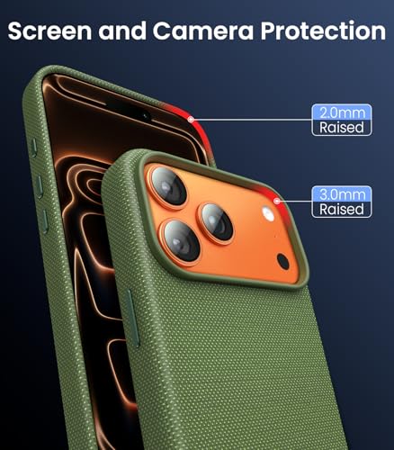 Image of Mkeke for iPhone 17 Pro Case Techwoven Green Military-Grade Drop Protection Shockproof Protective Phone for Apple 6.3 inch 2025